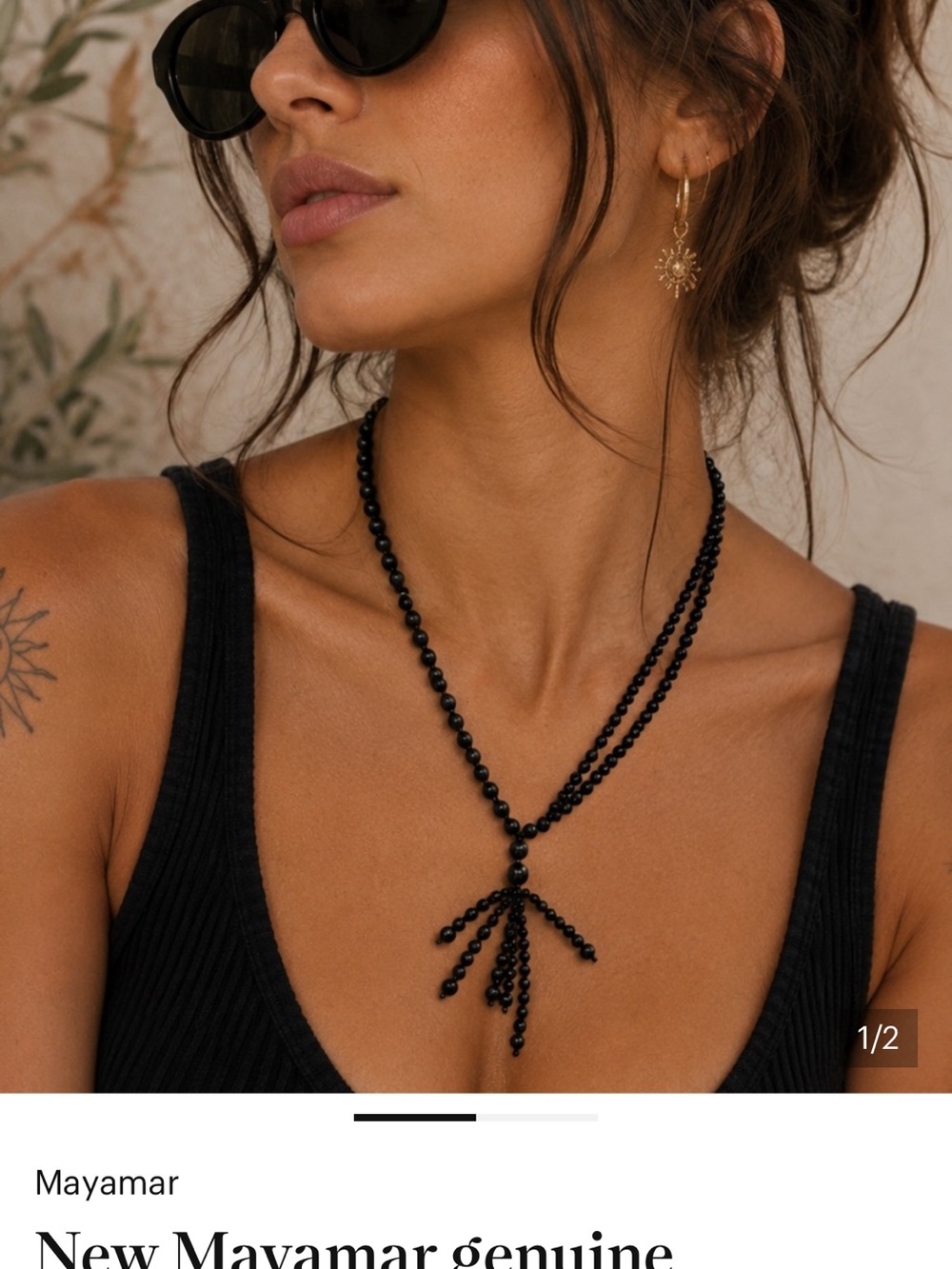 Mayamar Obsidian Mare necklace (nwt)